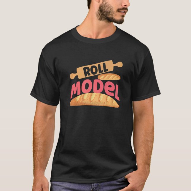 Rullmodell i Bröd Baking T Shirt (Framsida)