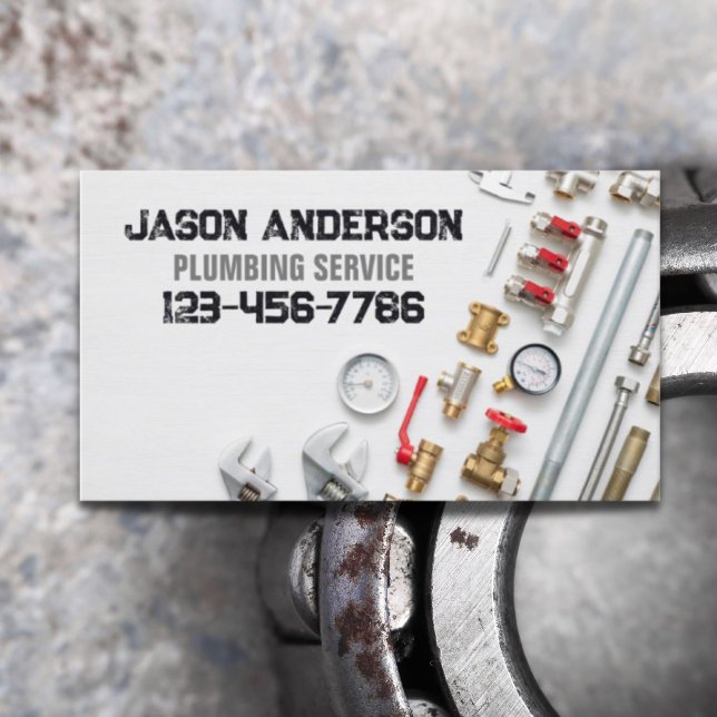 Rullning av rörmokare för Handyman Visitkort (Plumber Faucet Pipe Handyman Pluming Service Business Card)