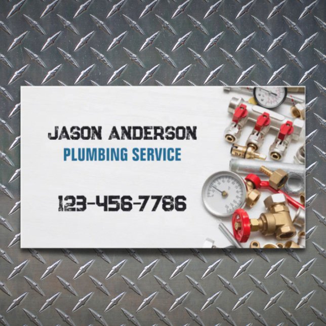 Rullning av rörmokare för Handyman Visitkort (Plumber Faucet Pipe Handyman Pluming Service Business Card)