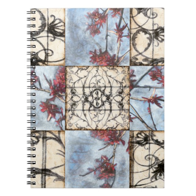 Rullningsmålning för panelerad Abstrakt Anteckningsbok Med Spiral (Framsidan)