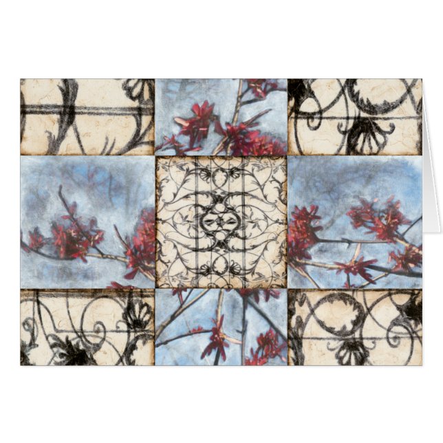 Rullningsmålning för panelerad Abstrakt Hälsningskort (Framsidan Horizontal)