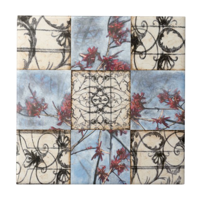 Rullningsmålning för panelerad Abstrakt Kakelplatta (Framsidan)