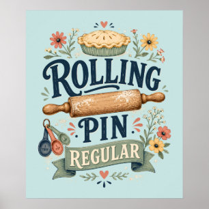 RullningsPinne Regelbunden Stugbakarstil Poster