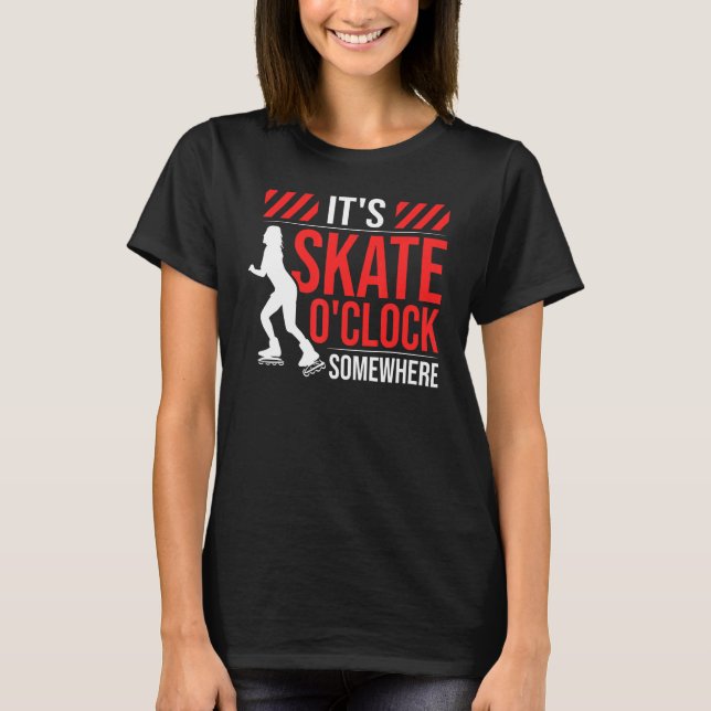 Rullrullar, Skater, rullar, rullar T Shirt (Framsida)