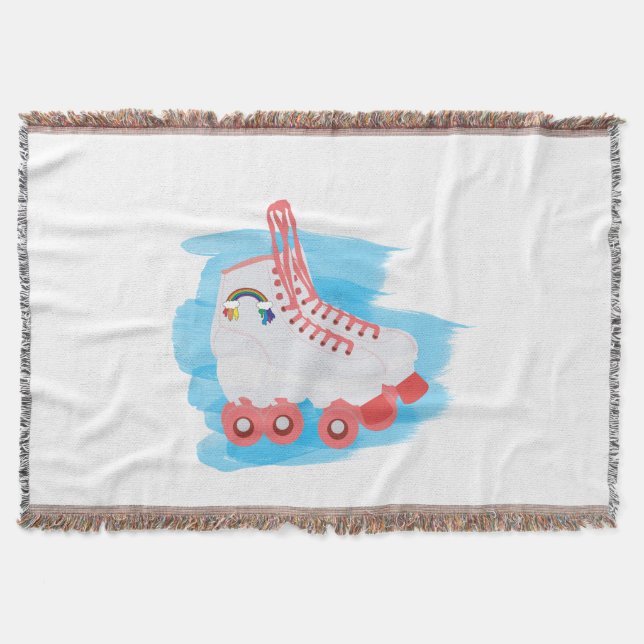 Rullskal med vattenfärg Stänk Filt (Framsidan)