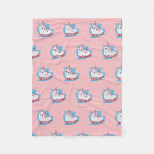 Rullskal med vattenfärg Stänk Fleecefilt (Framsidan)