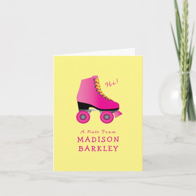 Rullskat Kid Cute Skating Stationary Cards Anteckningskort (Framsida)