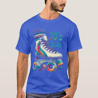 Rullskridsko 70-talsvibbar flickor färger nostalgi t shirt