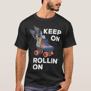 Rullskridsko Derby Fortsätt Rulla På Vintage Retro T Shirt