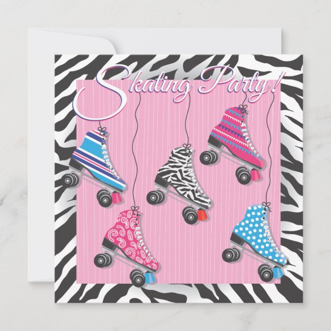 Rullskridsko festinbjudningar inbjudningar (Framsida)