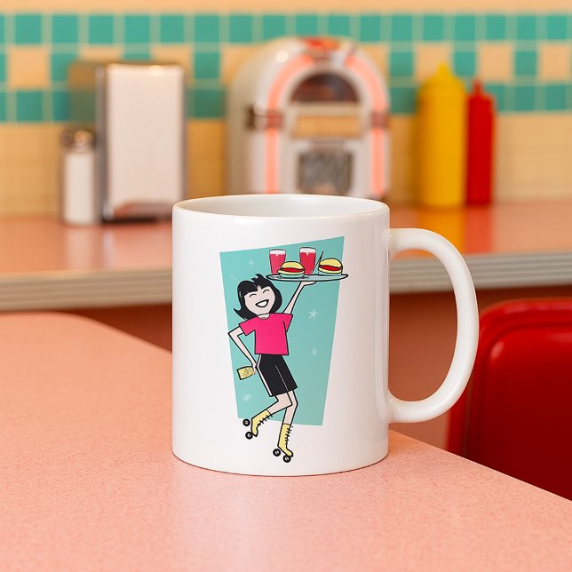 Rullskridsko Servitris Kaffemugg (Skapare uppladdad)