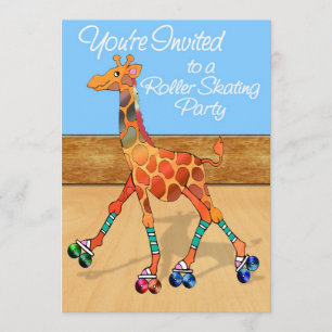 Rullskridskoåkande Giraff på Rinkfesten Inbjudningar