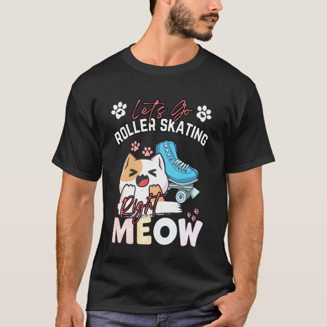 Rullskridskoåkande Katter Inline Skridskor Rollerb T Shirt (Framsida)