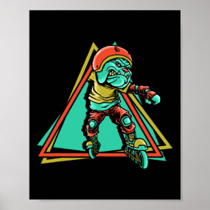 Rullskridskoåkare Inline skating Poster