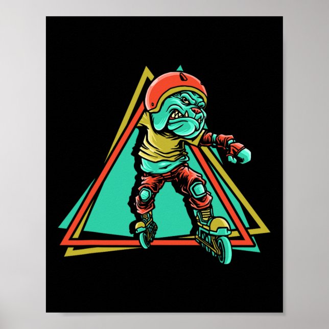Rullskridskoåkare Inline skating  Poster (Framsidan)