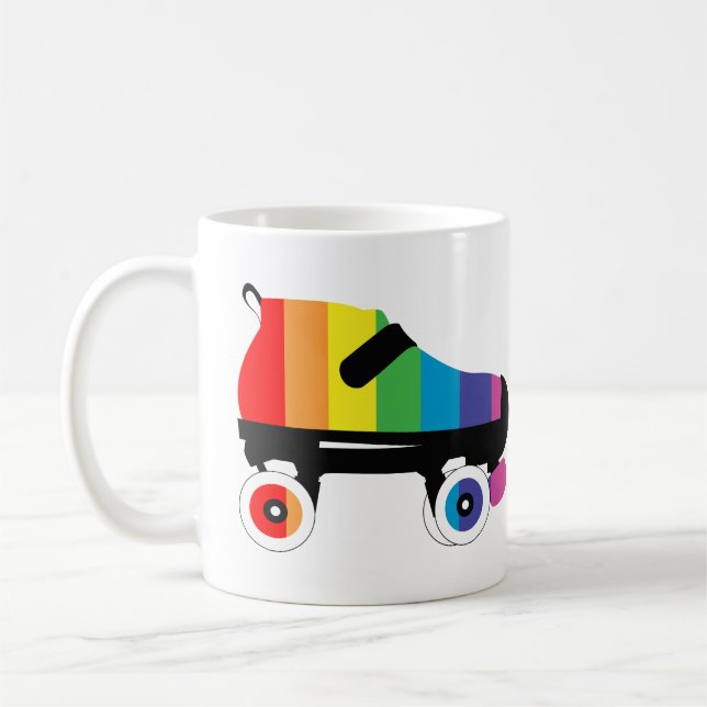 rullskridskogarnsregnera rand kaffemugg (Vänster)