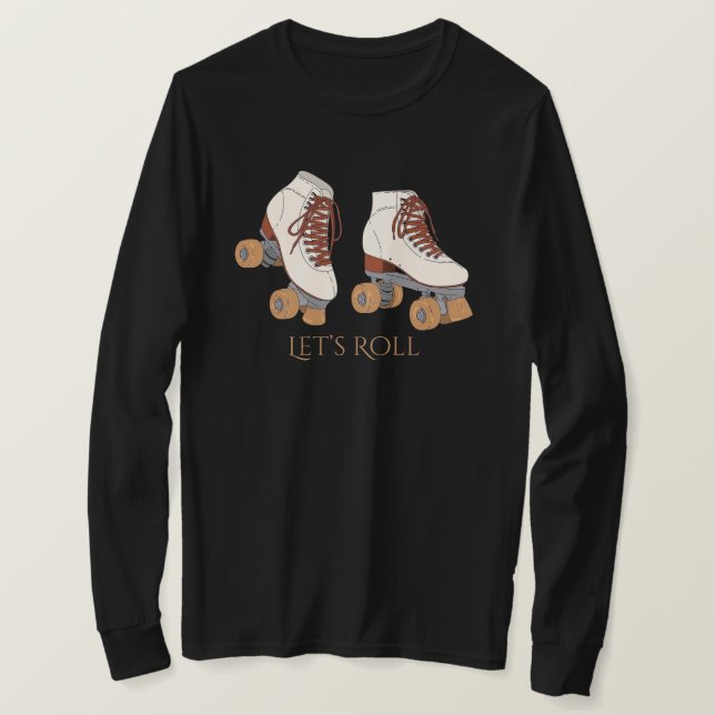 Rullskridskor Långärmad T-Shirt (Design framsida)
