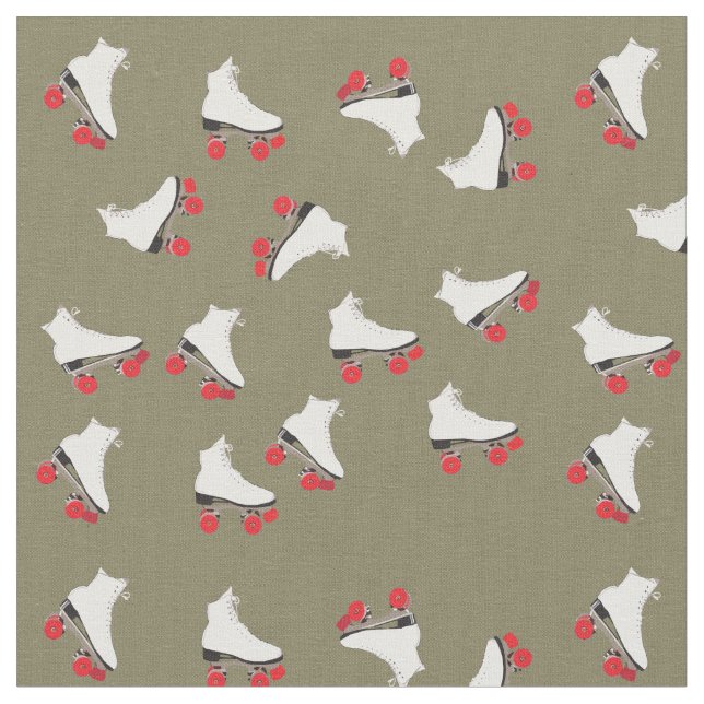 Rullskridskor mönstrar kammat bomullstyg tyg (Närbild)