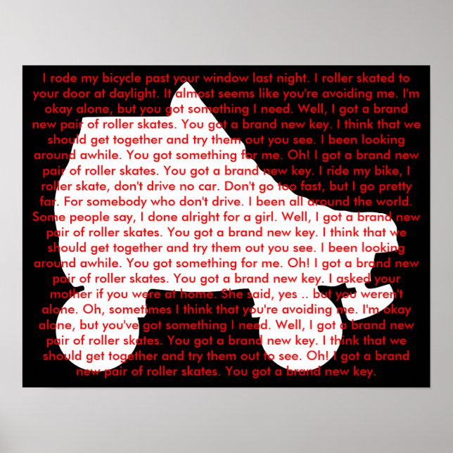 rullskridskor: nytt nyckel poster (Framsidan)