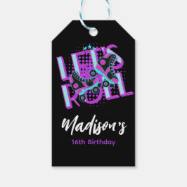 Rullskridskor Sweet 16 Tema Födelsedagsfest Presentetikett