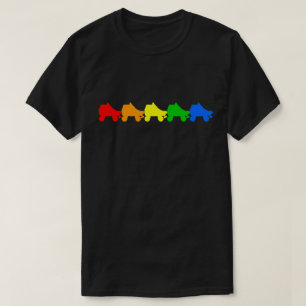 rullskridskoregnbåge t shirt
