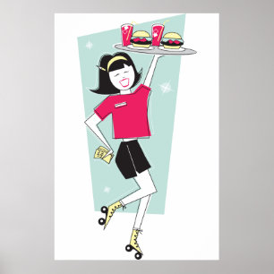 Rullskridskorservitris Poster