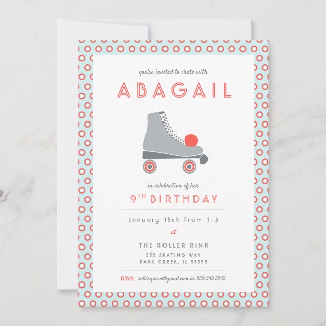 Rullskytteparty Inbjudningar (Framsida)