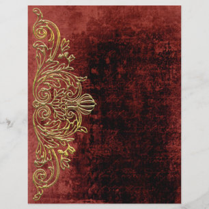 Rullstensmönster på röd texturerad scrapbookspappe