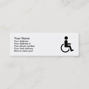 Rullstol handicaped symbol mini visitkort