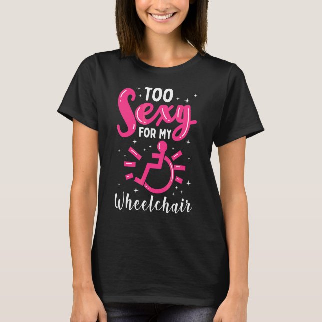 Rullstol handicted Girl Leg Amputee T Shirt (Framsida)