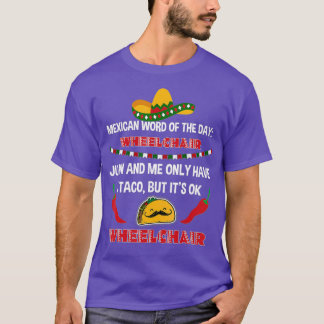 Rullstol Taco Älskare-gåva på Ord T Shirt