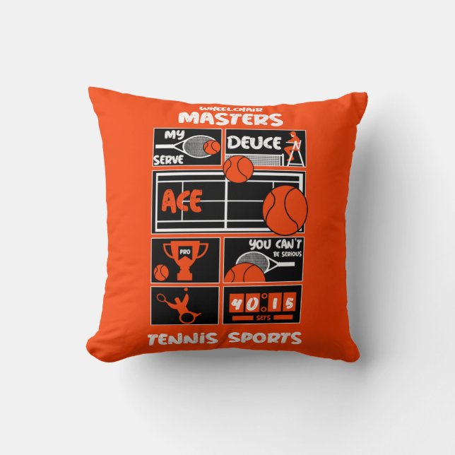 Rullstol Tennis Players Kudde (Framsida)