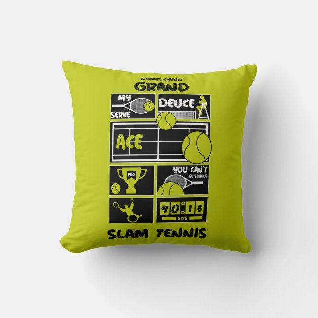 Rullstol Tennis Players Kudde (Framsida)