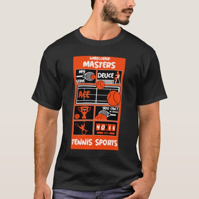 Rullstol Tennis Players T Shirt (Framsida)