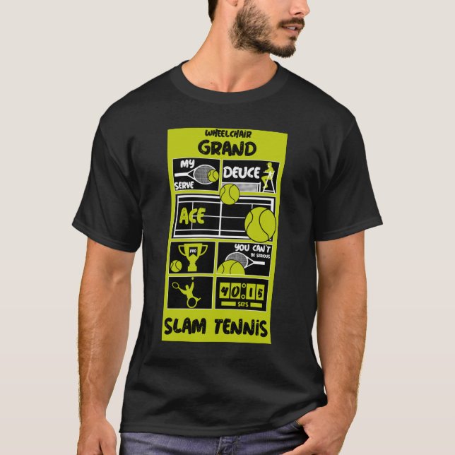 Rullstol Tennis Players T Shirt (Framsida)