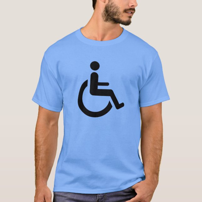 Rullstolen tar fram - handikappstolsymbol t shirt (Framsida)