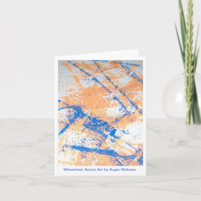 Rullstolhandlingkonst Notecards Kort (Framsida)