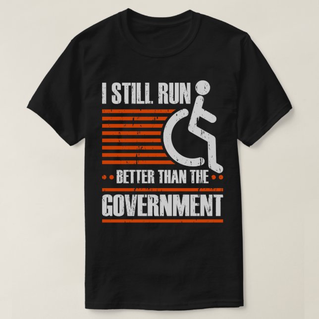 Rullstolsanvändare - praktisk Amputee T Shirt (Design framsida)