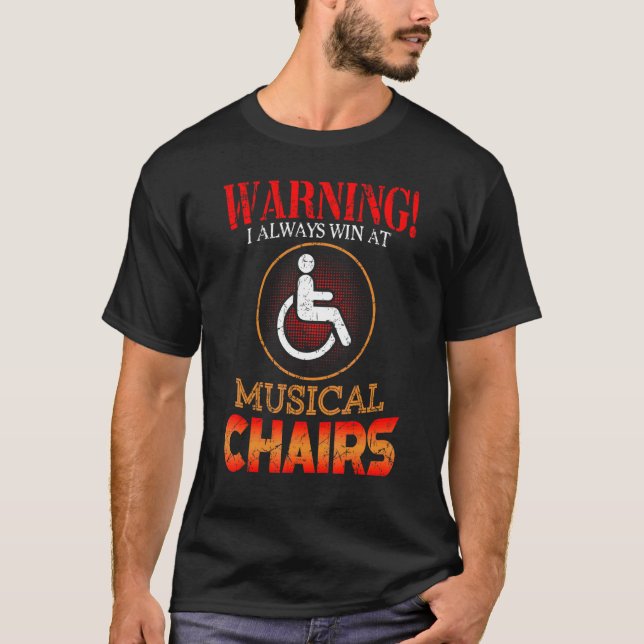 Rullstolshumor Funktionsnedsättning Funktionshinde T Shirt (Framsida)