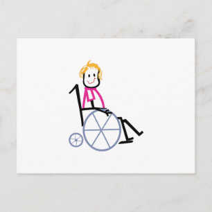 Rullstolskid Vykort