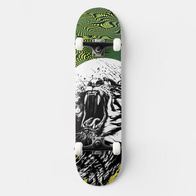 RULLTIGARE OCH PSYKEDELIK FÖR Skateboard (Framsida)