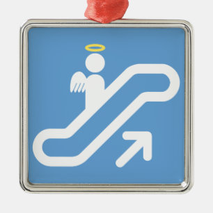 Rulltrappa ingen trappa julgransprydnad metall