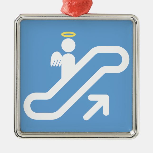 Rulltrappa ingen trappa julgransprydnad metall (Framsidan)