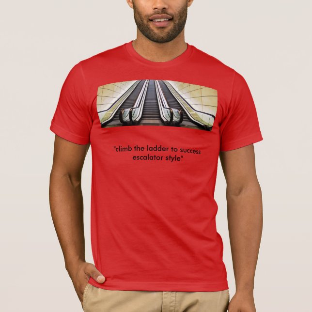 Rulltrappastil T Tee Shirt (Framsida)