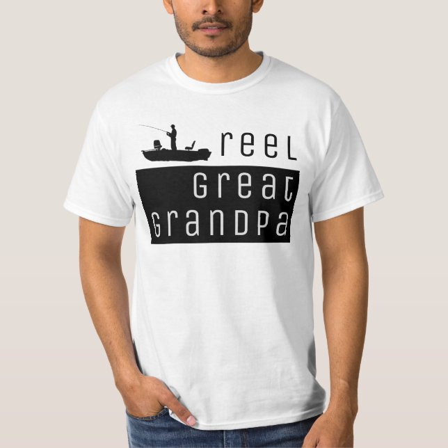 Rullunderbaren poppar fiskemorfar t shirt (Framsida)