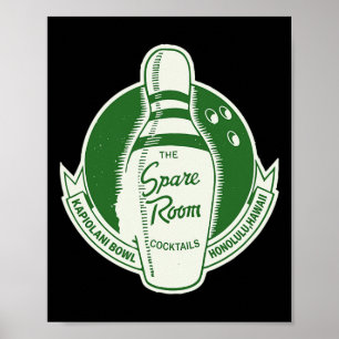 Rum Bowling Svan Lounge Honolulu Poster