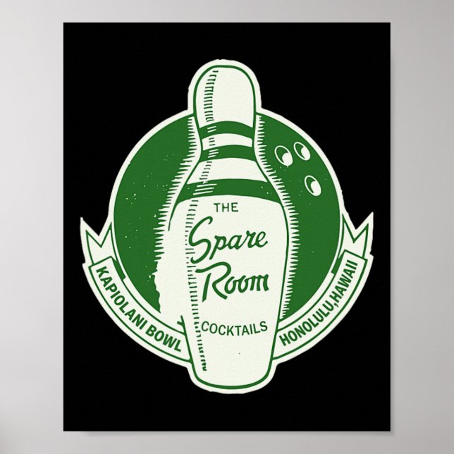Rum Bowling Svan Lounge Honolulu Poster (Framsidan)