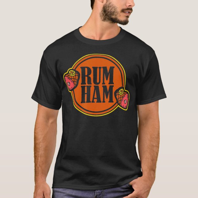 Rum Ham injicerat Kött tradition Foder från Grill  T Shirt (Framsida)