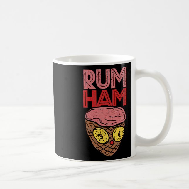 Rum Ham T Shirt I Funny Bbq S  Kaffemugg (Höger)