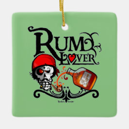 Rum lover julgransprydnad keramik